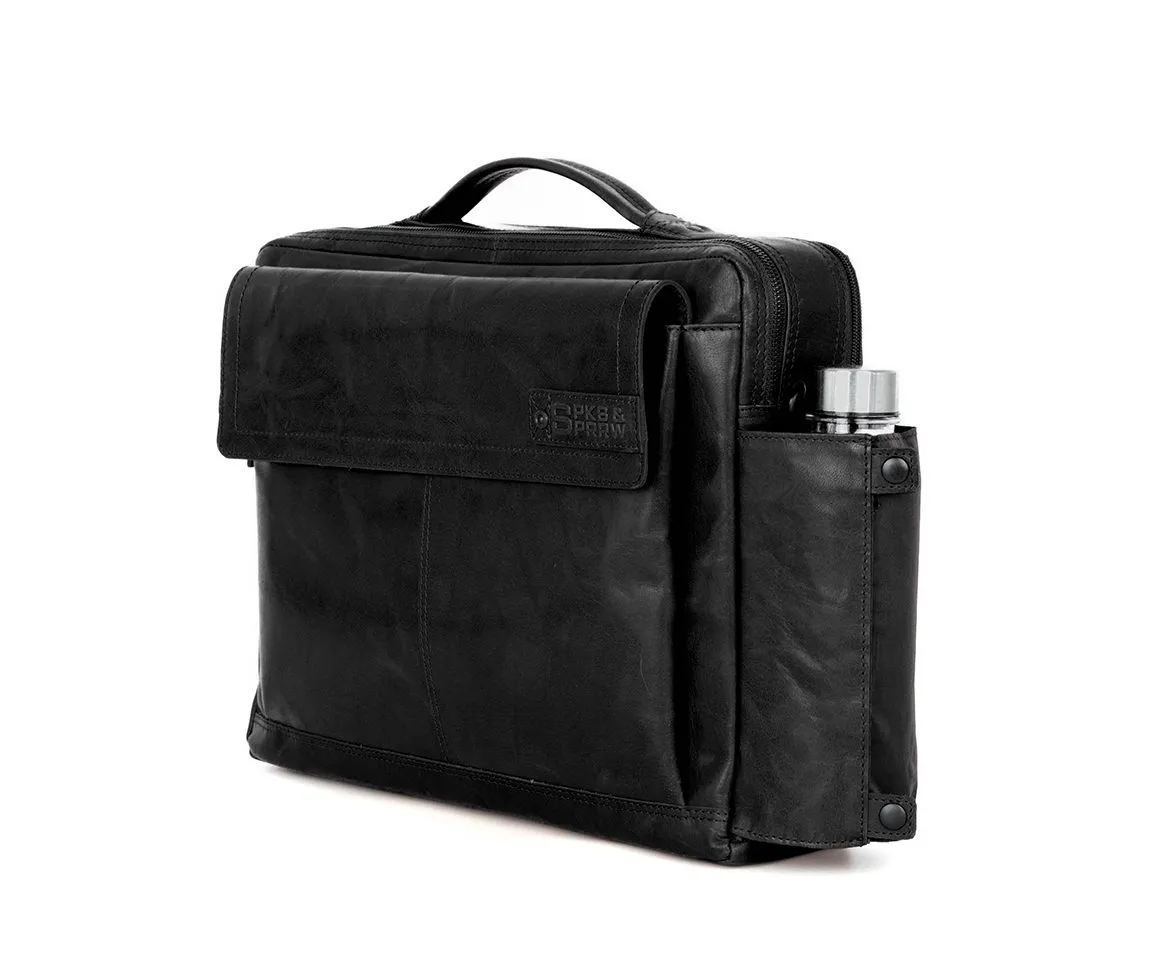 Leren Laptoptas - 15.6 inch - Henry - Zwart - Afbeelding 7