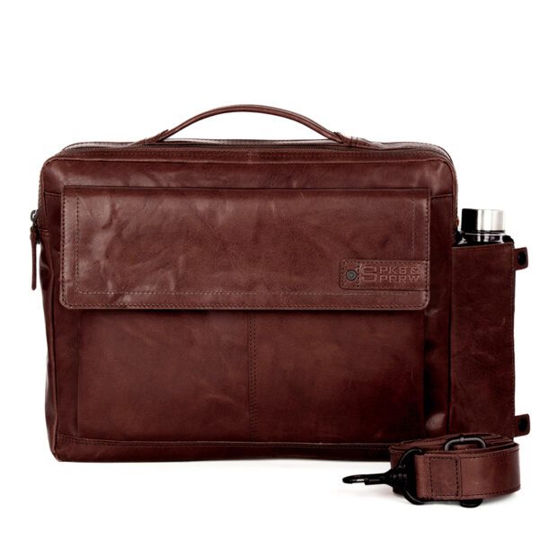 Leren Laptoptas - 15.6 inch - Henry - Donkerbruin