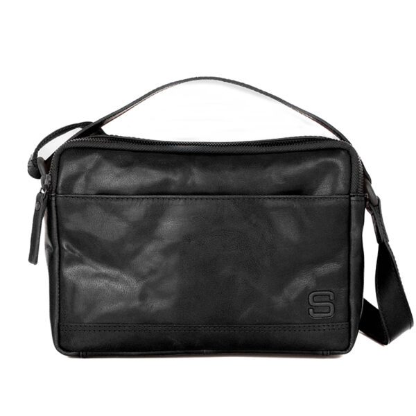 Leren Crossbodytas - Randell - Zwart