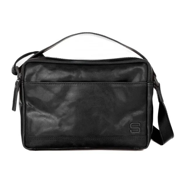 Leren Crossbodytas - Randell - Zwart
