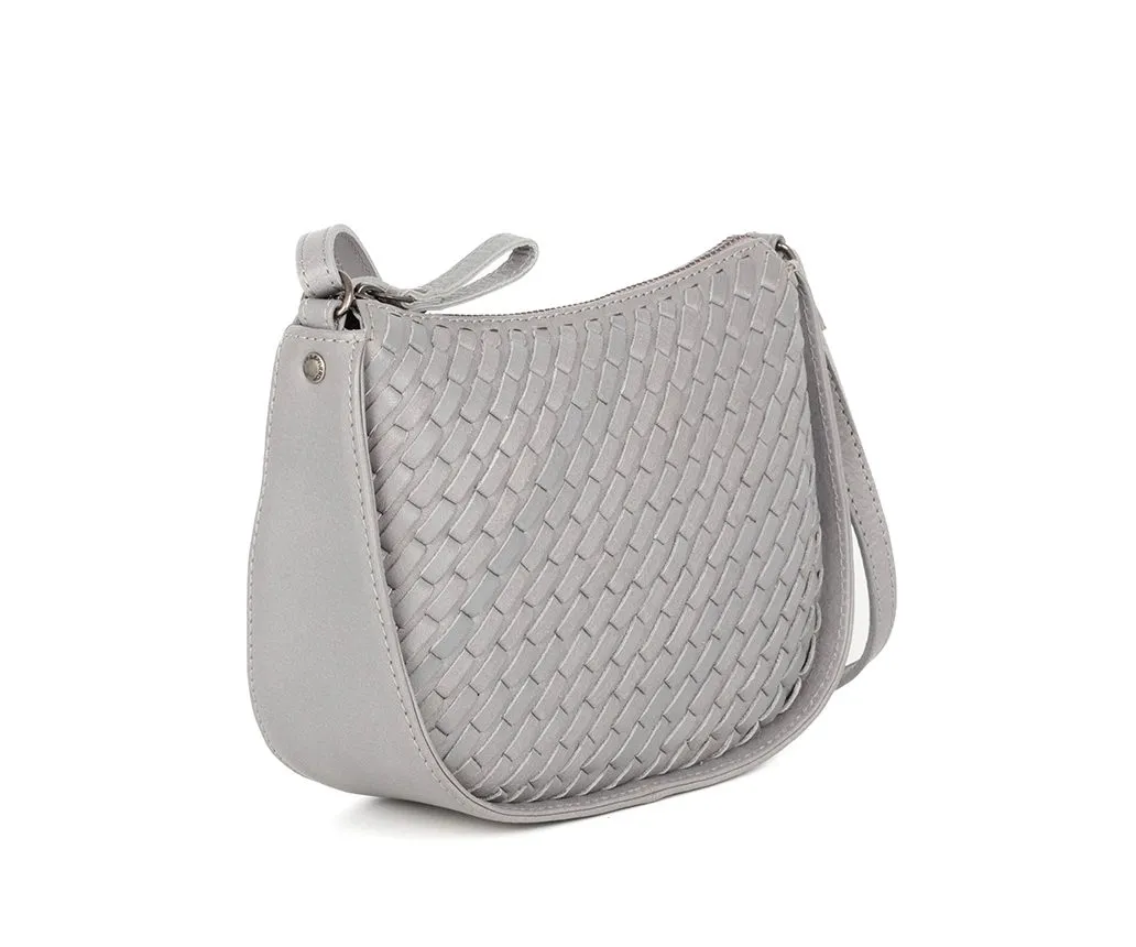 Leren Crossbodytas - Juna - Grijs - Afbeelding 2