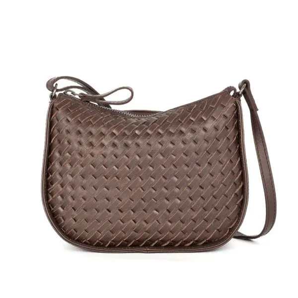 Leren Crossbodytas - Juna - Donkerbruin