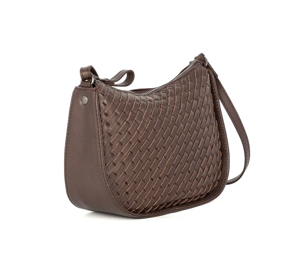 Leren Crossbodytas - Juna - Donkerbruin - Afbeelding 2