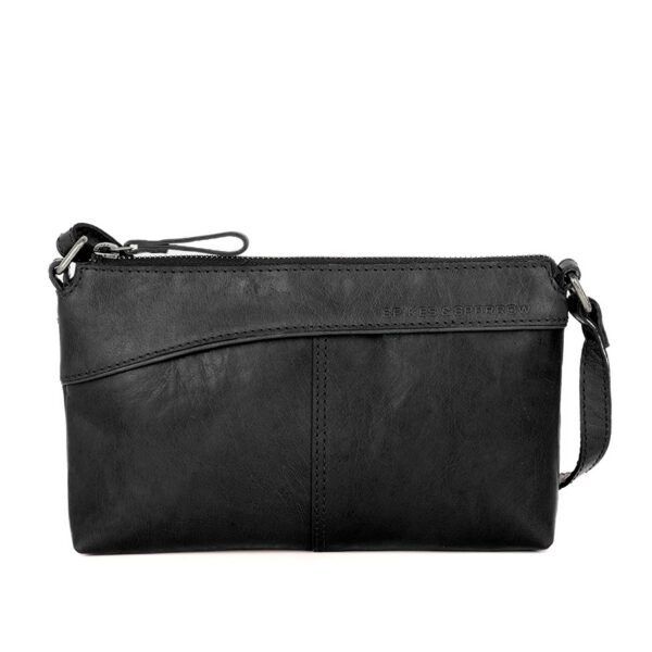Leren Crossbodytas - Merlin - Zwart
