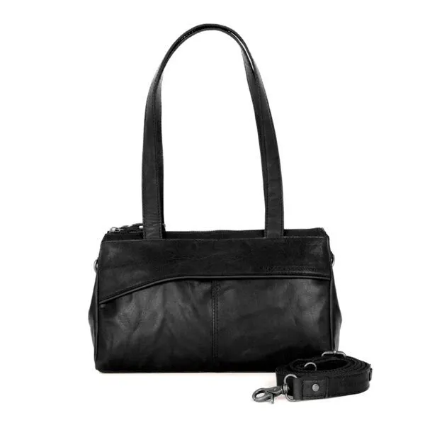 Leren Handtas - Alicia - Zwart