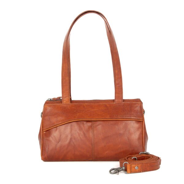 Leren Handtas - Alicia - Brandy Cognac