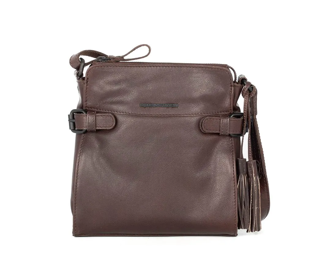 Leren Crossbodytas - Jolinda - Donkerbruin
