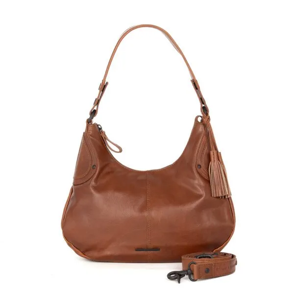 Leren Schoudertas - Anne-Lou - Brandy Cognac