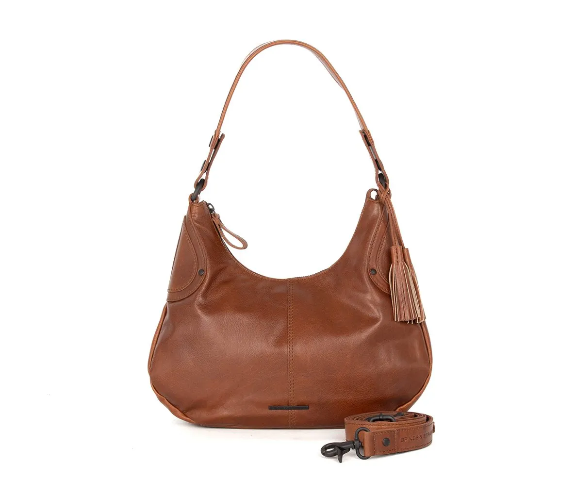 Leren Schoudertas - Anne-Lou - Brandy Cognac