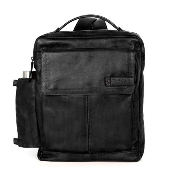 Leren Laptop Rugzak - 15.6 inch - Fred - Zwart