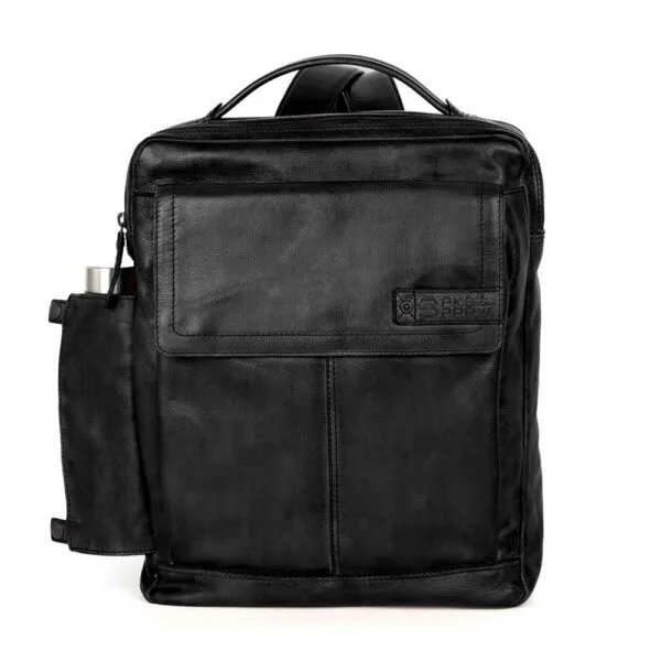 Leren Laptop Rugzak - 15.6 inch - Fred - Zwart