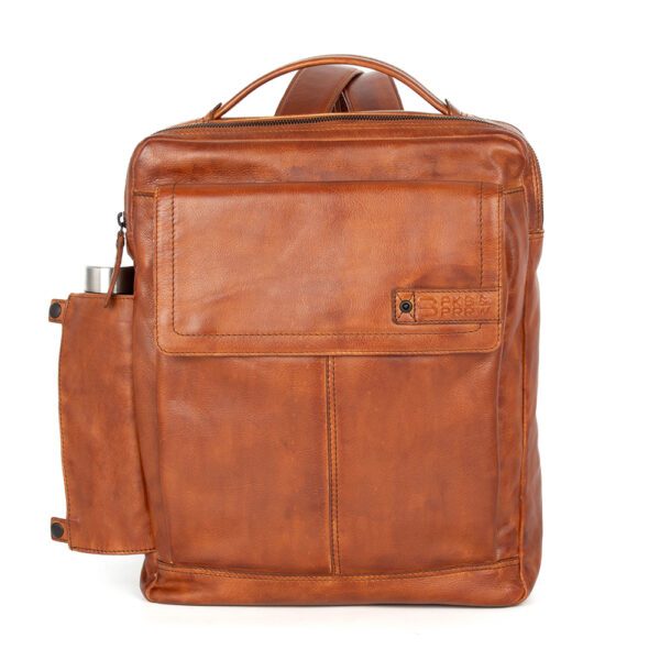 Leren Laptop Rugzak - 15.6 inch - Fred - Brandy Cognac