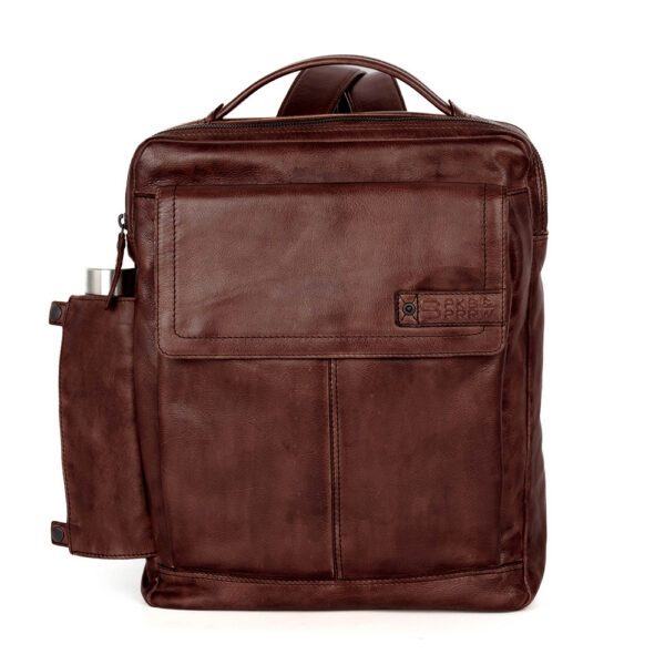 Leren Laptop Rugzak - 15.6 inch - Fred - Donkerbruin