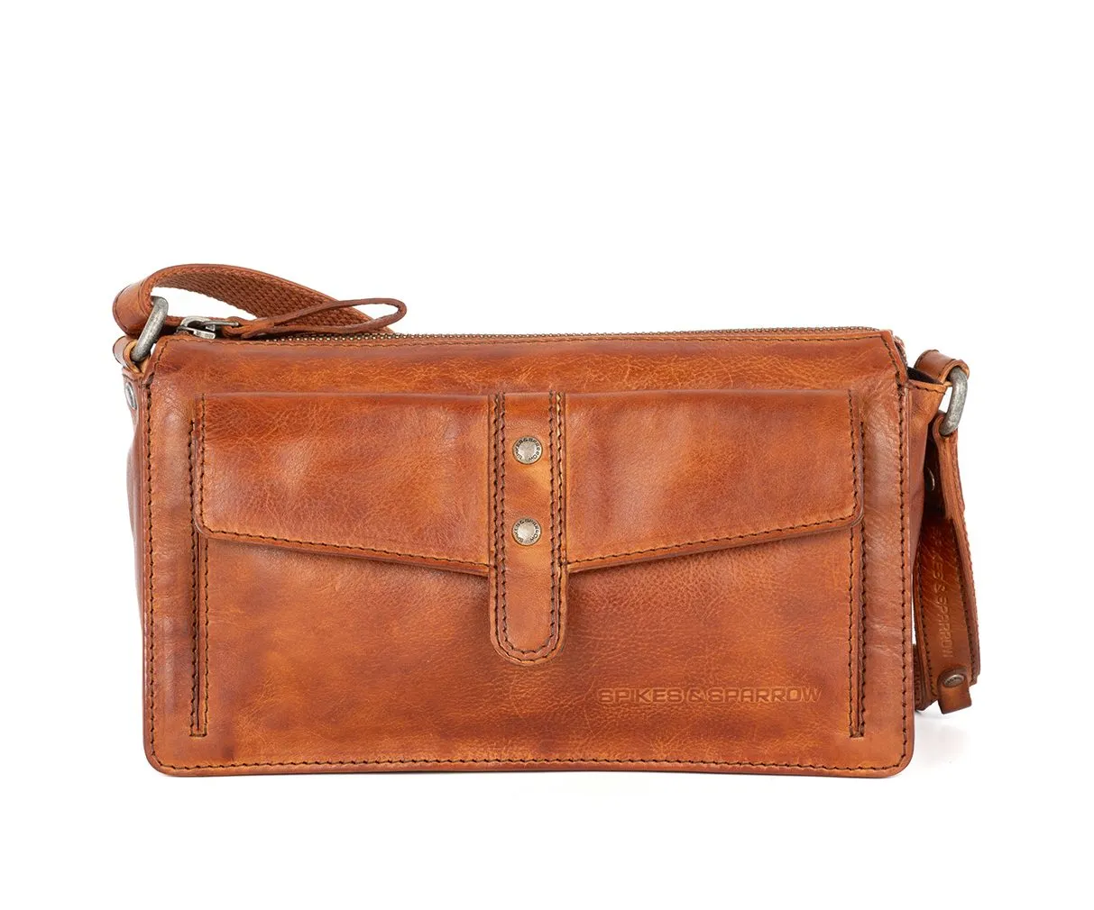 Leren Crossbodytas - Maida - Brandy Cognac