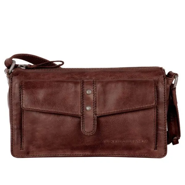 Leren Crossbodytas - Maida - Donkerbruin