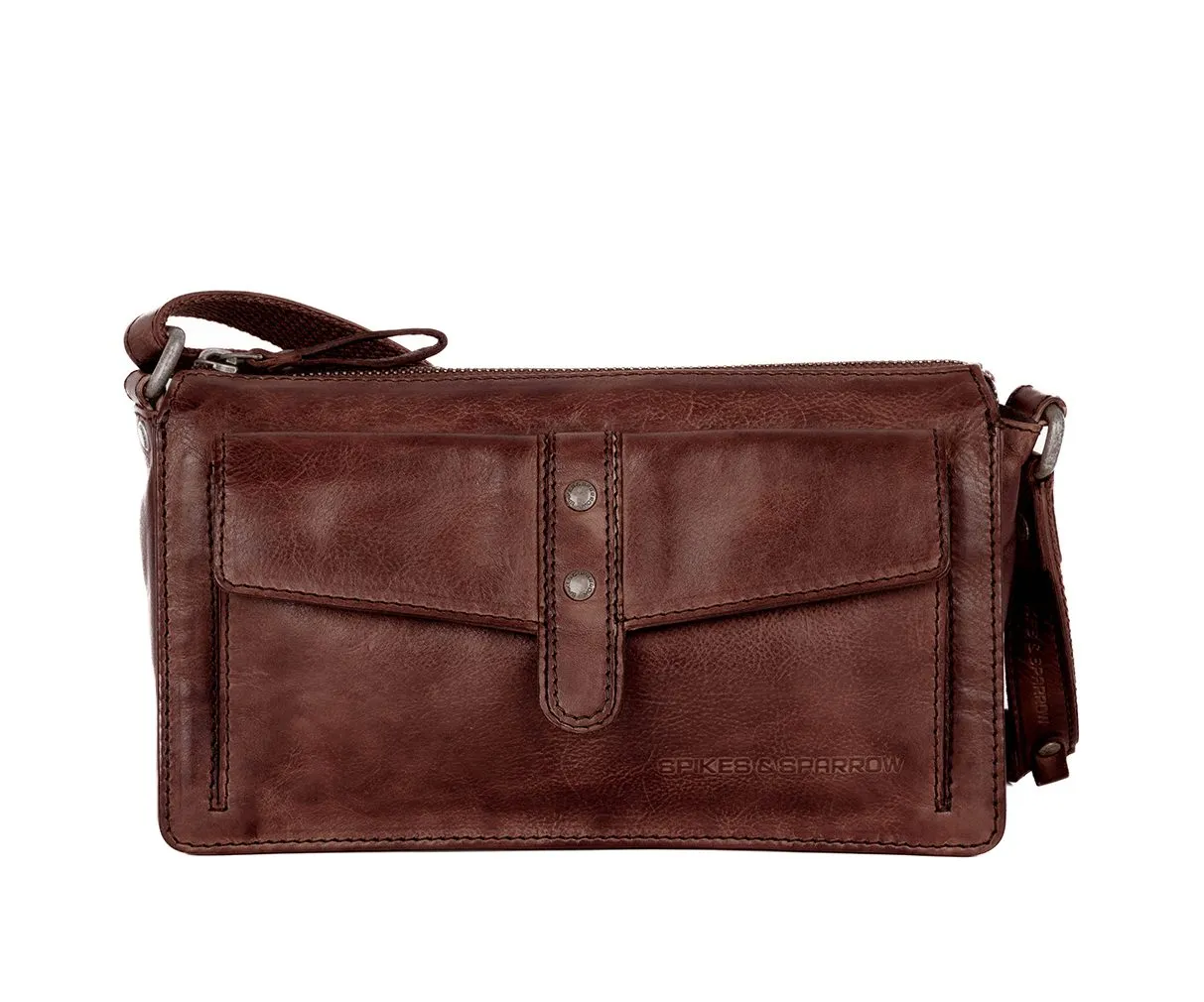 Leren Crossbodytas - Maida - Donkerbruin