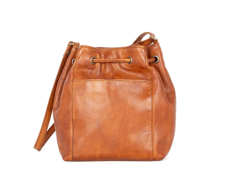 Leren Crossbodytas - Nancy - Brandy Cognac - Afbeelding 3