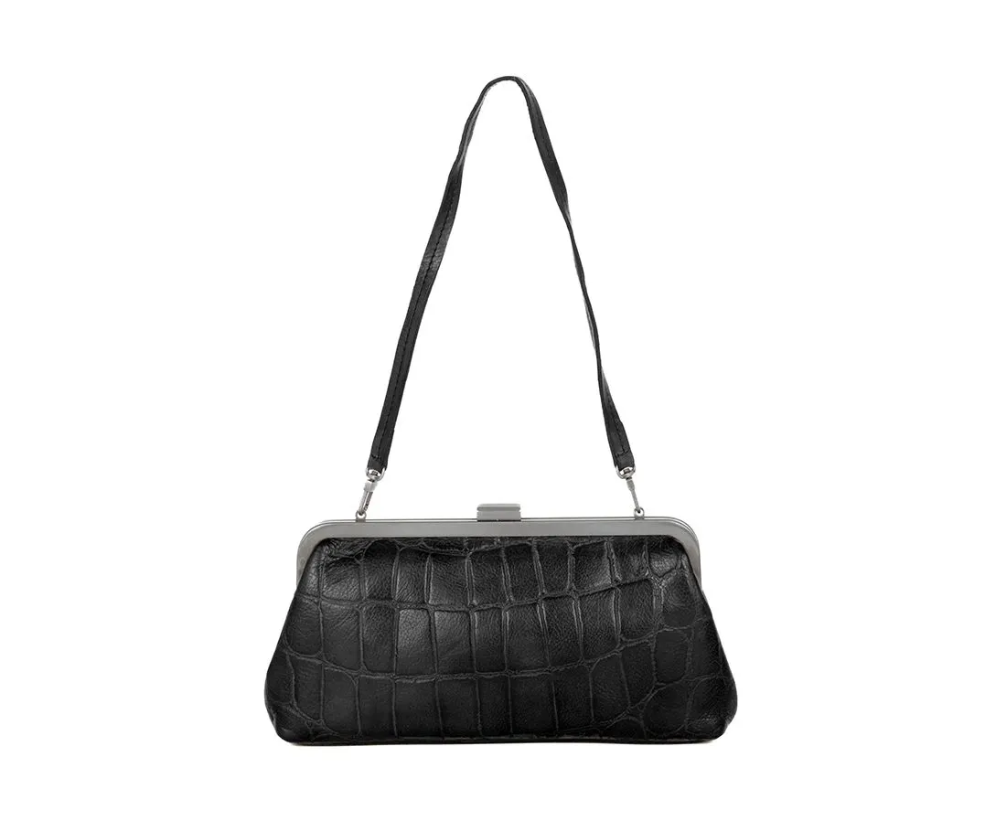 Leren Clutch - Cherice - Zwart