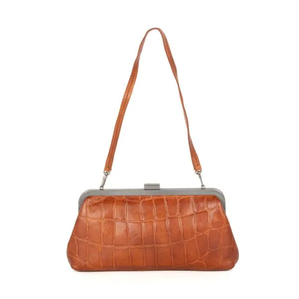 Leren Clutch - Cherice - Brandy Cognac