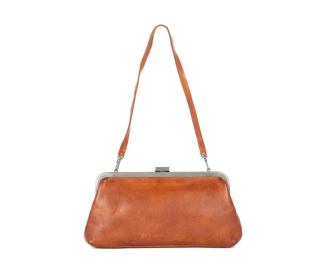 Leren Clutch - Cherice - Brandy Cognac - Afbeelding 3