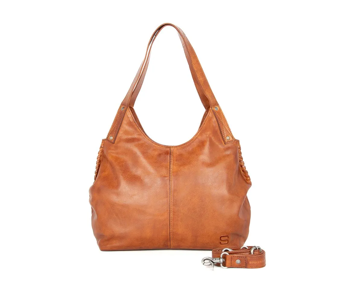 Leren Schoudertas - Marthe - Brandy Cognac