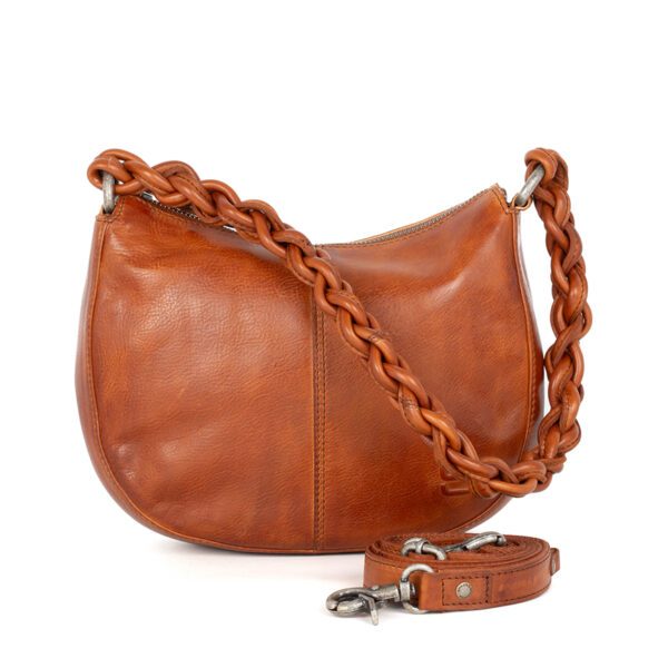 Leren Schoudertas - Jadee - Brandy Cognac