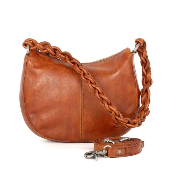 Leren Schoudertas - Jadee - Brandy Cognac