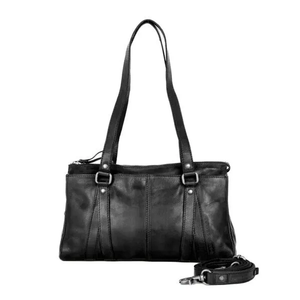 Leren Handtas - Christabelle - Zwart