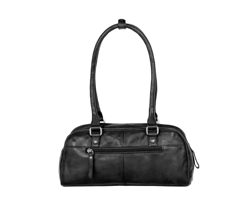 Leren Handtas - Lisa - Zwart - Afbeelding 4