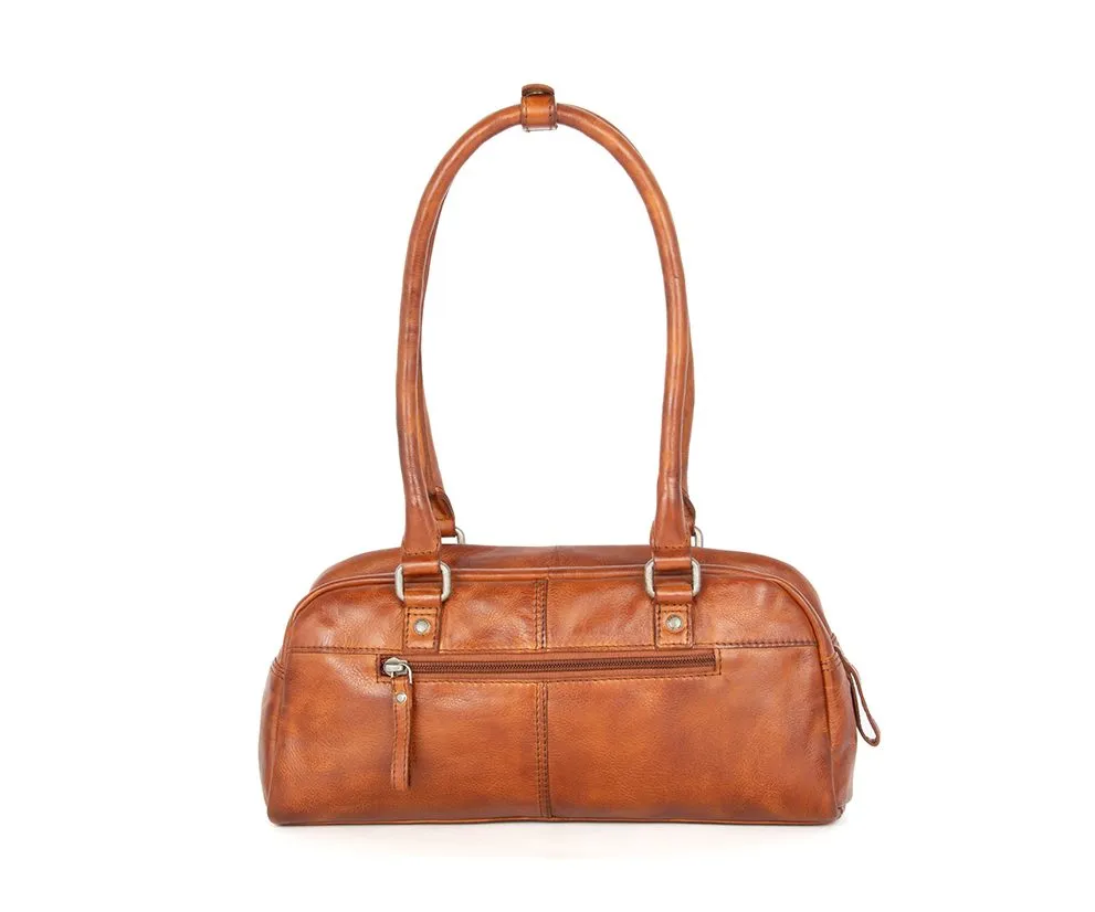 Leren Handtas - Lisa - Brandy Cognac - Afbeelding 4