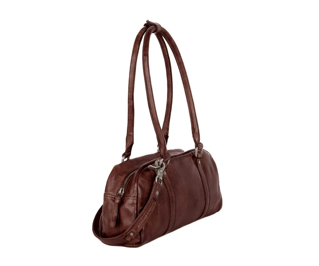 Leren Handtas - Lisa - Donkerbruin - Afbeelding 3