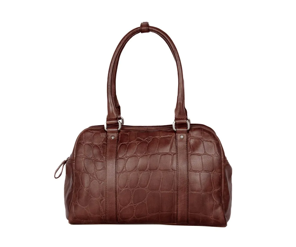 Leren Handtas - Dionne - Donkerbruin - Afbeelding 6