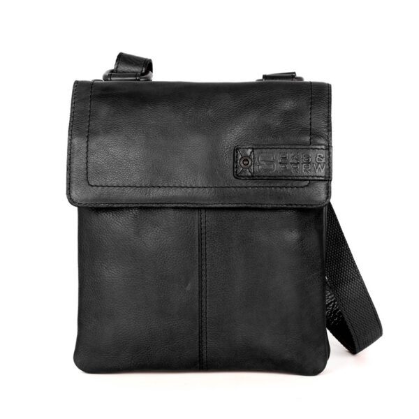 Leren Crossbodytas - Jake - Zwart