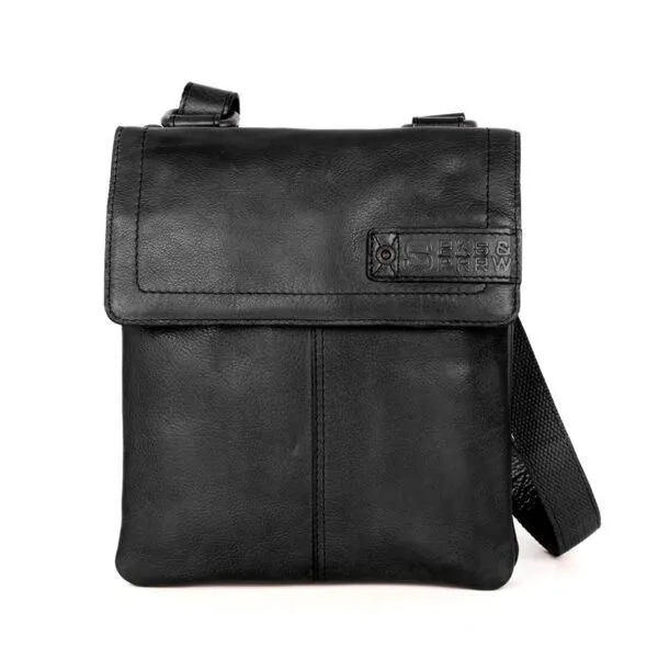 Leren Crossbodytas - Jake - Zwart