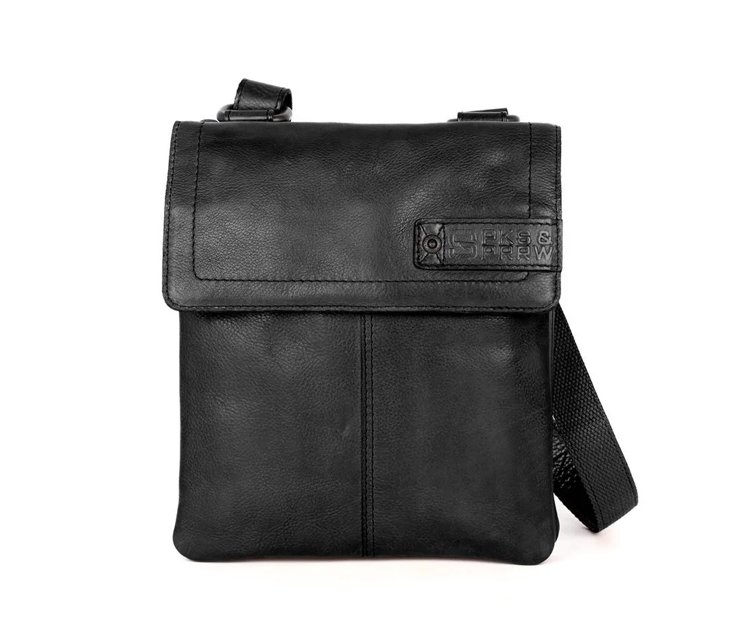 Leren Crossbodytas - Jake - Zwart