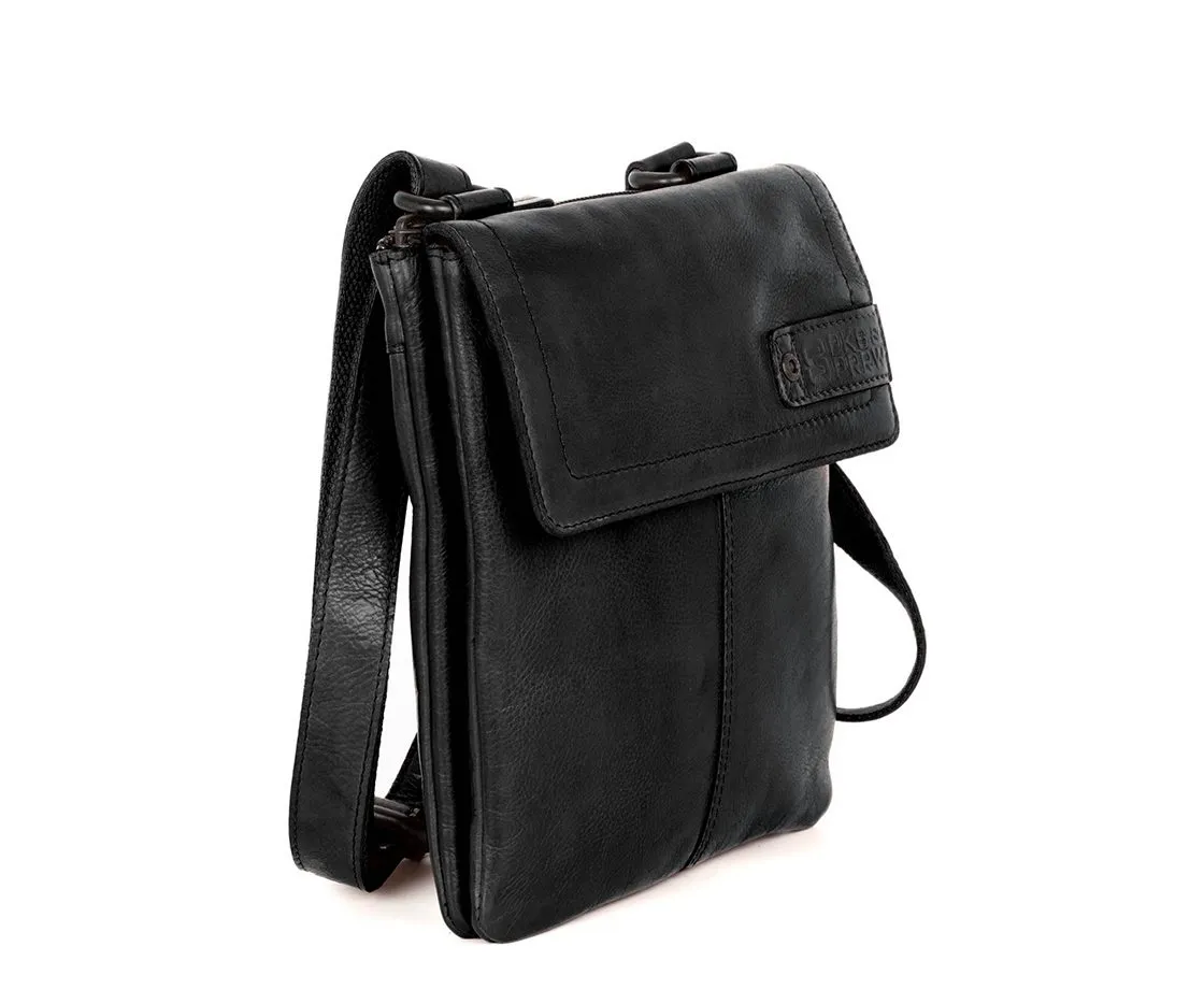 Leren Crossbodytas - Jake - Zwart - Afbeelding 2