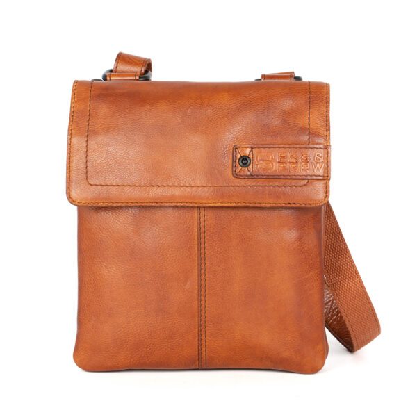 Leren Crossbodytas - Jake - Brandy Cognac