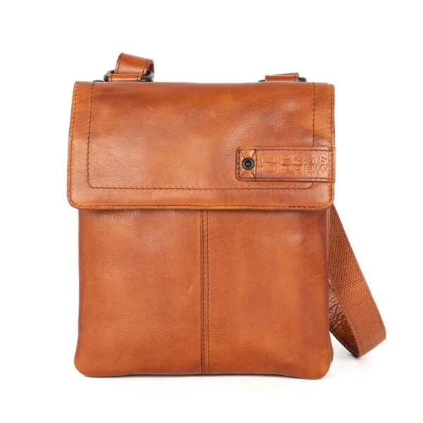 Leren Crossbodytas - Jake - Brandy Cognac