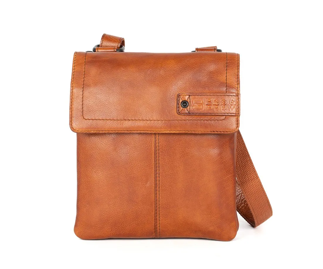 Leren Crossbodytas - Jake - Brandy Cognac