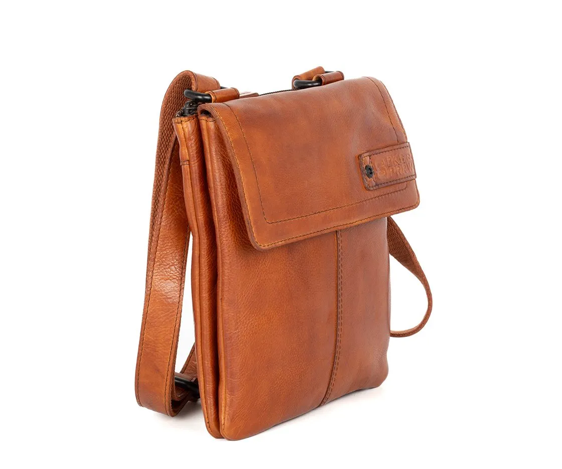 Leren Crossbodytas - Jake - Brandy Cognac - Afbeelding 2