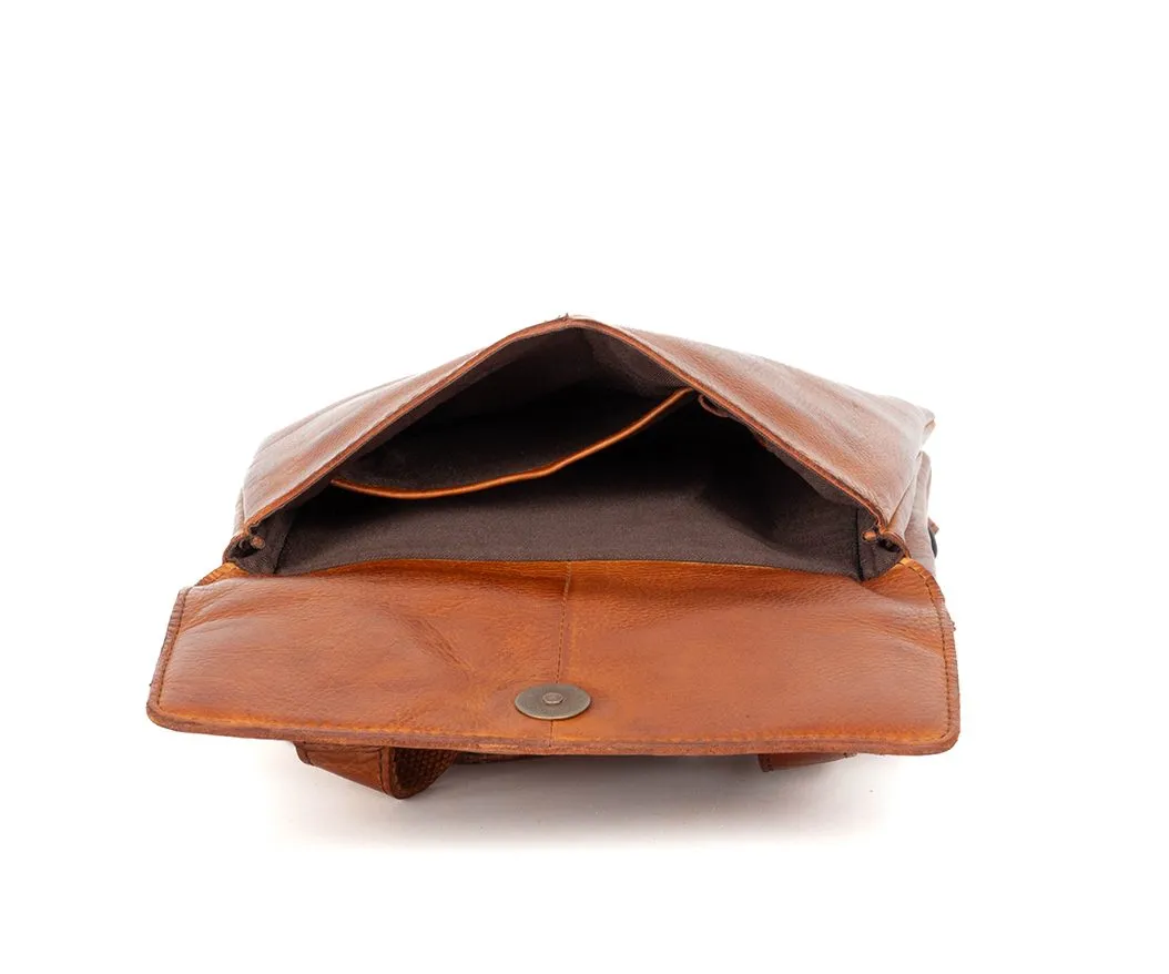 Leren Crossbodytas - Jake - Brandy Cognac - Afbeelding 4