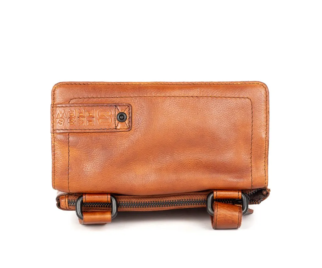 Leren Crossbodytas - Jake - Brandy Cognac - Afbeelding 5