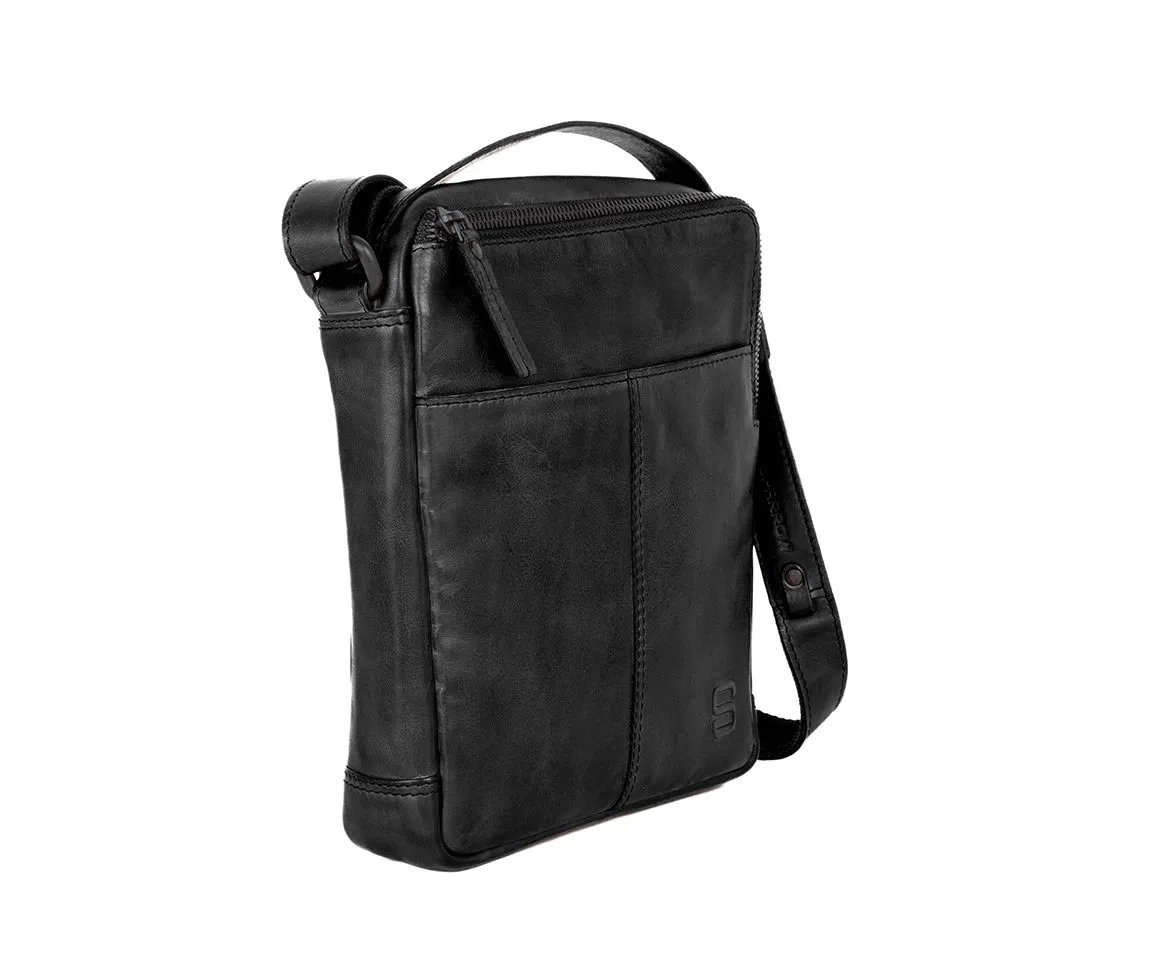 Leren Crossbodytas - Moses - Zwart - Afbeelding 2