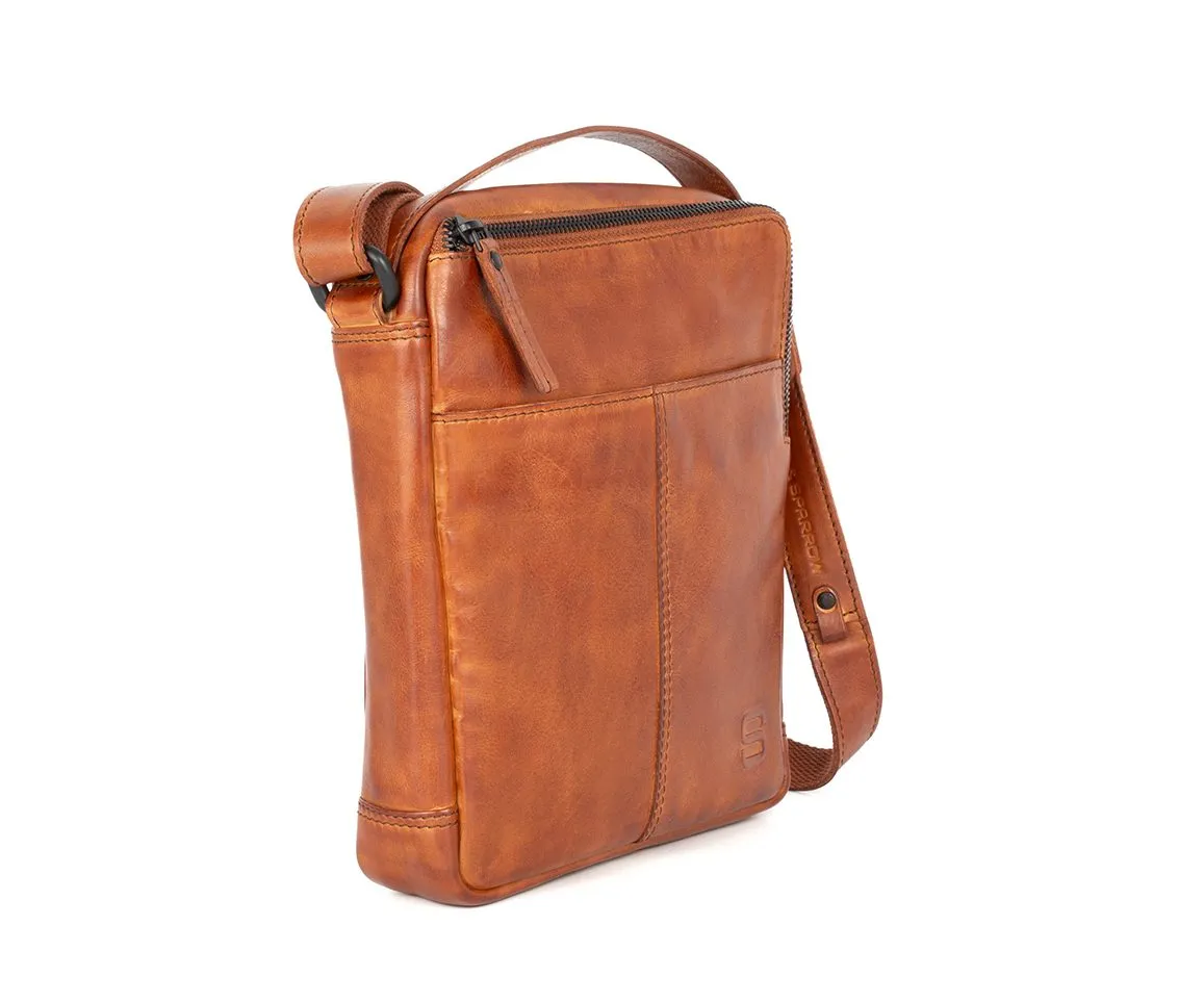 Leren Crossbodytas - Moses - Brandy Cognac - Afbeelding 2