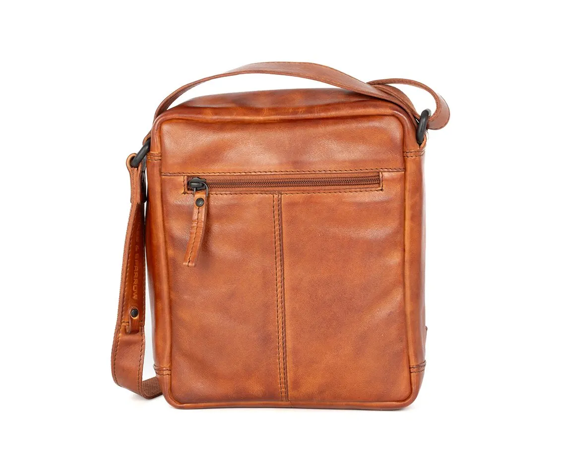 Leren Crossbodytas - Moses - Brandy Cognac - Afbeelding 3