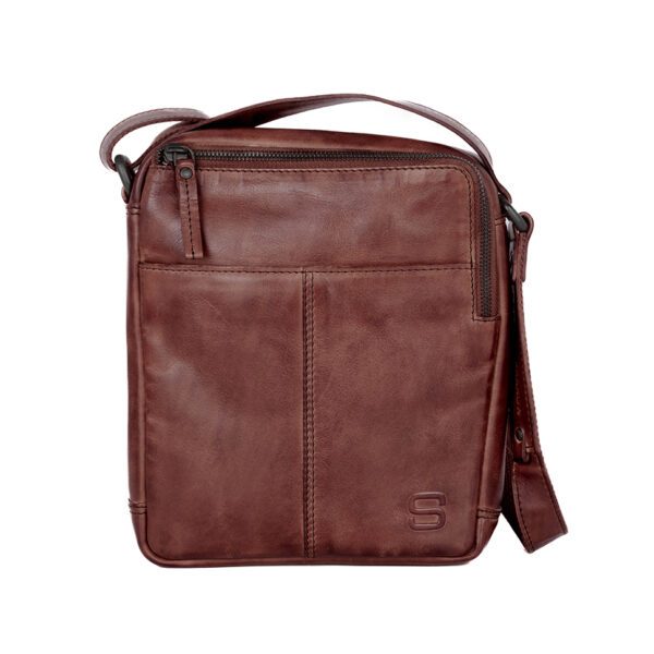 Leren Crossbodytas - Moses - Donkerbruin