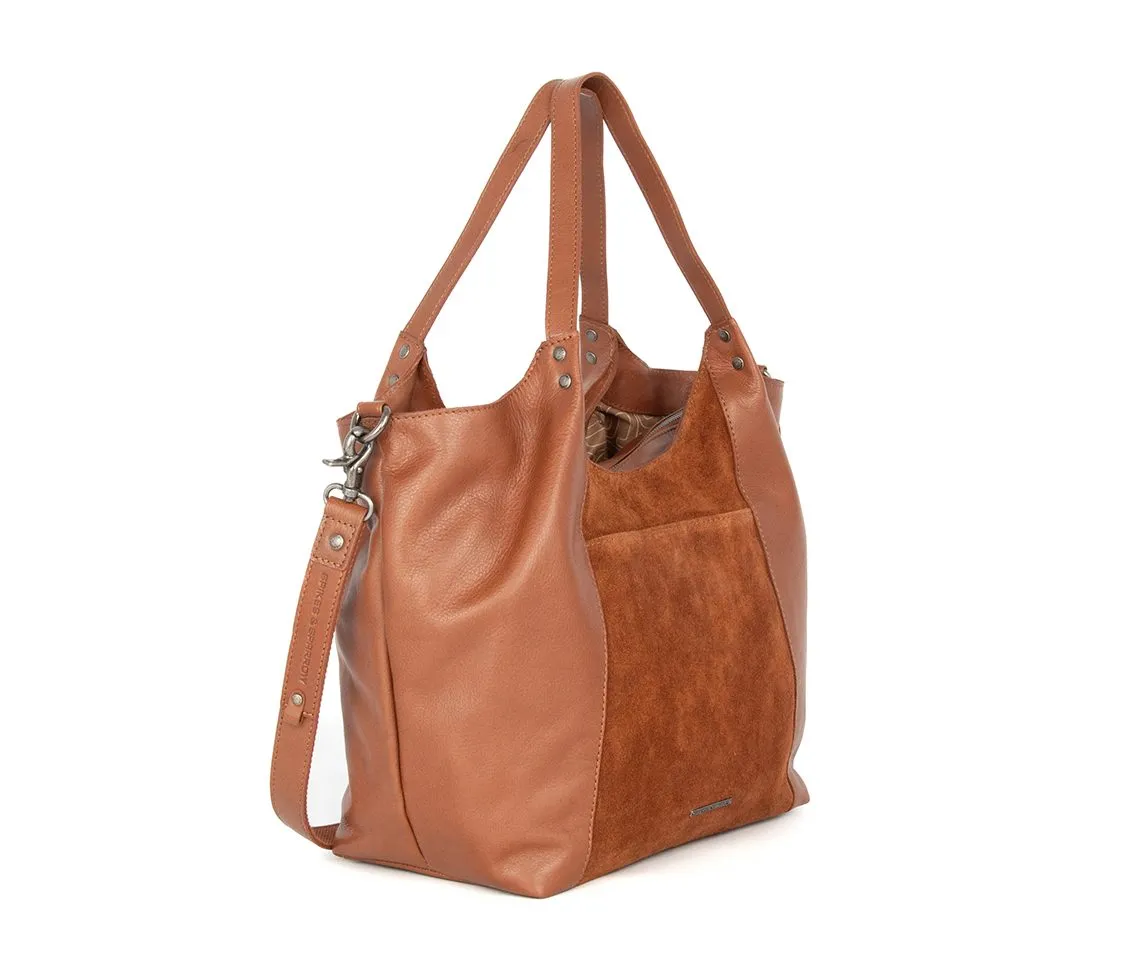 Leren Shopper - Ryana - Mocca - Afbeelding 3