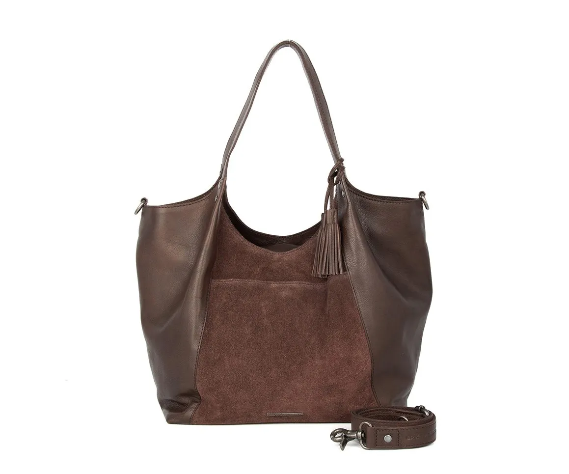 Leren Shopper - Ryana - Donkerbruin