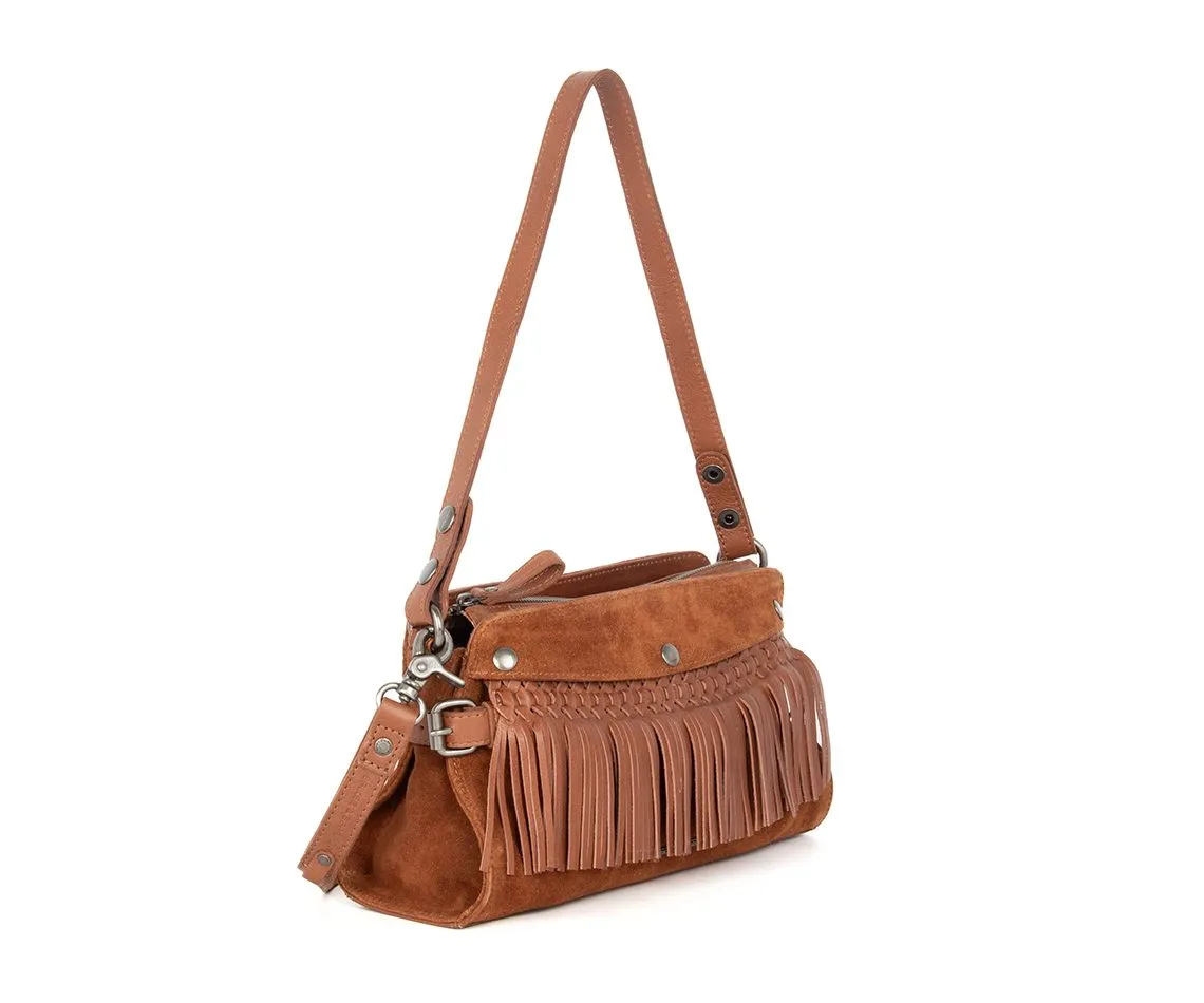 Leren Schoudertas - Madelon - Mocca - Afbeelding 2