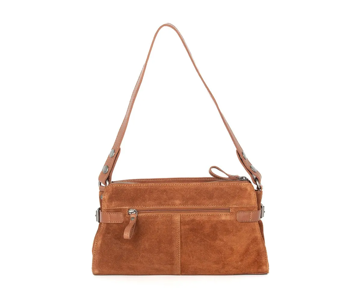 Leren Schoudertas - Madelon - Mocca - Afbeelding 3